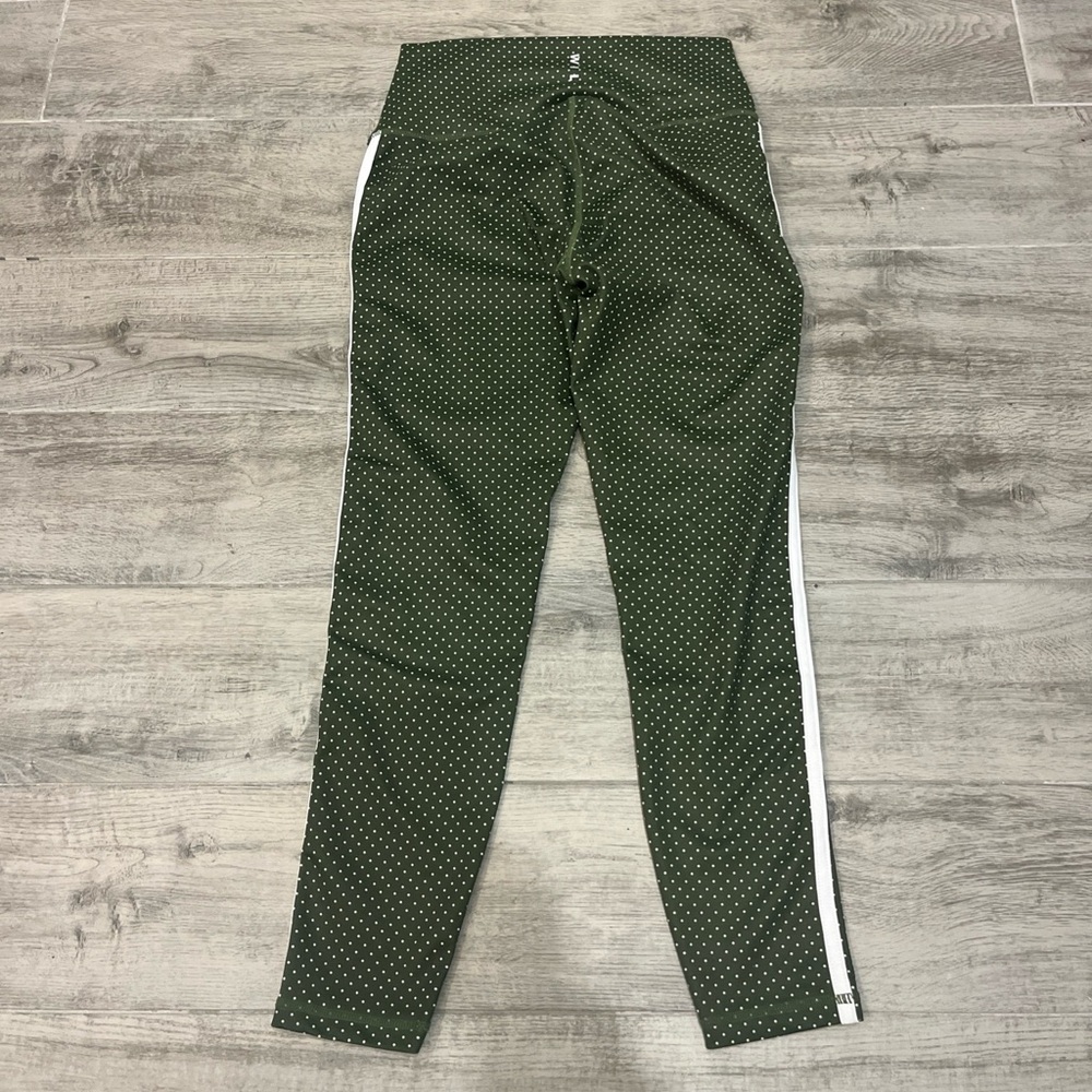 Wilo the‎ Label Leggings Polka Dot Green Size M Women High Waisted Running Yoga